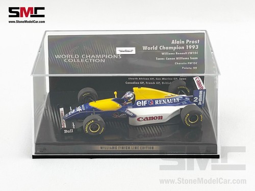 Williams F1 FW15C #2 Alain Prost 1993 World Champion 1:43 MINICHAMPS + CAMEL - Picture 7 of 8