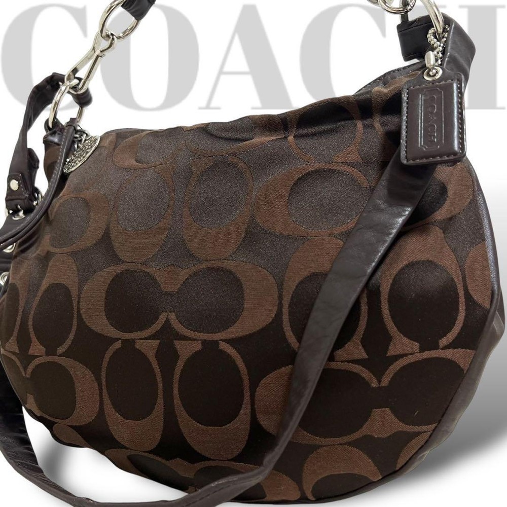 C-1 Coach 2Way Shoulder Bag Tote Signature Canvas