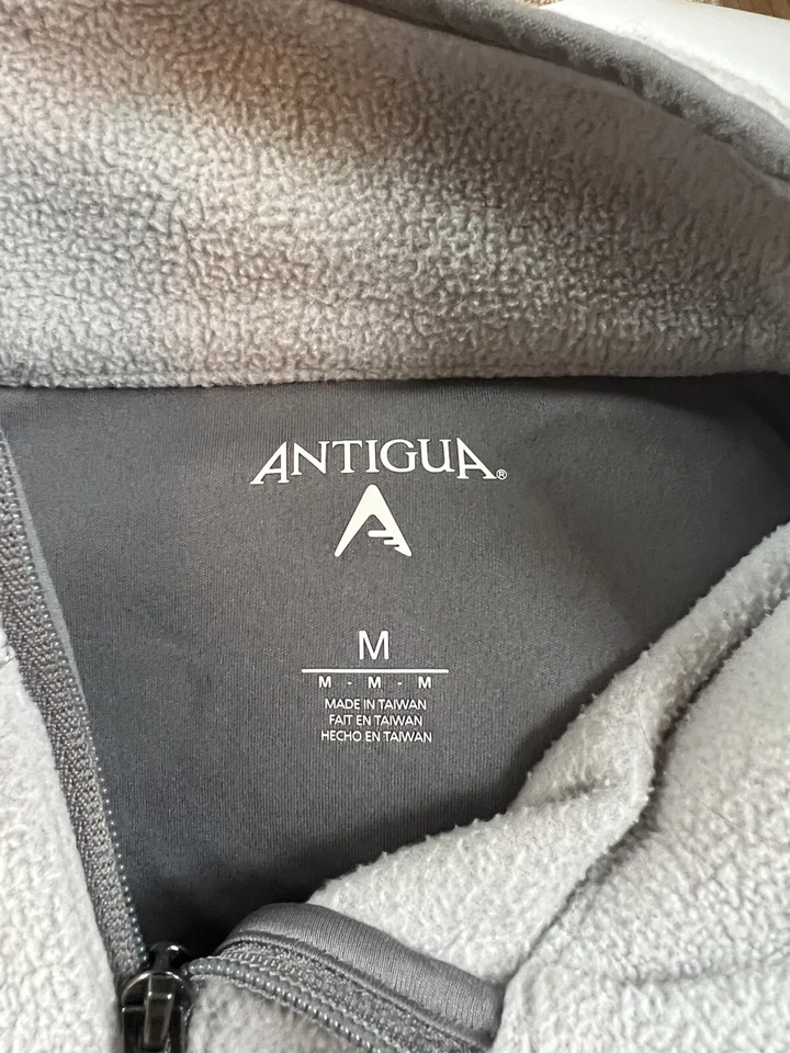 Antigua Whistling Straits 1/4 Cremallera Polar Gris Golf Sudadera Para Hombre’s M Pullover Foto 4 de 4