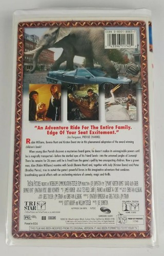 JUMANJI VHS 1996 Columbia TRI STAR Starring Robin Wililams Movie - Picture 3 of 4
