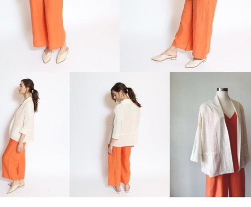 PO-EM Muslin Kimono Jacket Cardigan Natural Open NWT - Picture 13 of 15