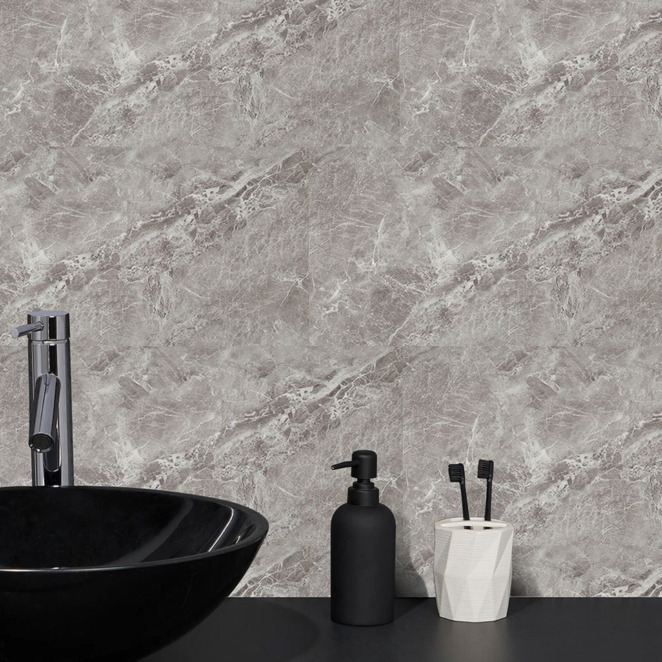 10X Marble Kitchen Bathroom Tile Stickers Self-Adhesive Waterproof Wall ...