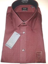  NEW with Tags  Mens Arrow L/S Dress Shirt Port/Red 18-18 1/2  34-35 XXL