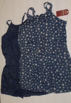 NEW ARIZONA JEAN CO. GIRLS  STAR PRINT SHORTS JUMPER ROMPER SIZE 5T or 6