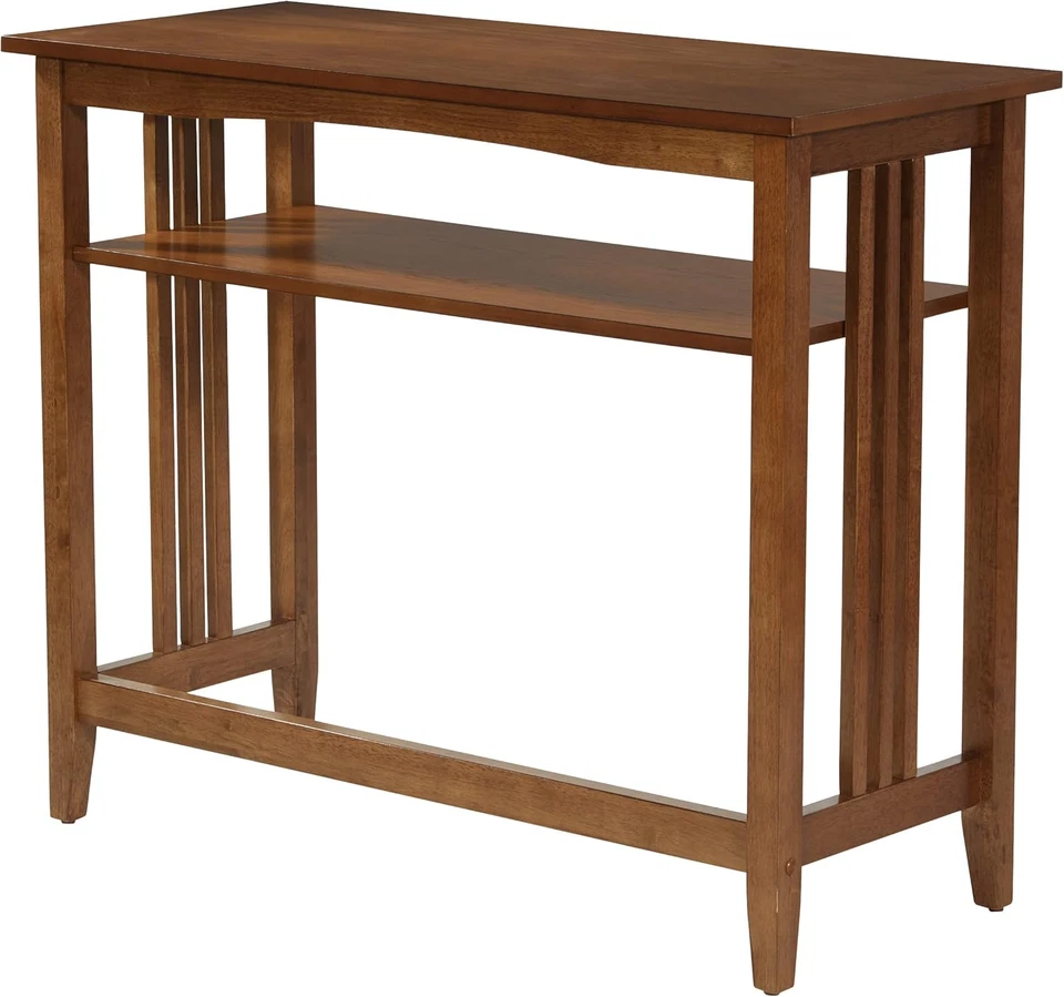 36-дюймовый диванный столик Sierra с нижней полкой для хранения и боковыми панелями в миссионерском стиле - Изображение 4 из 4