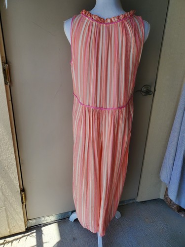 Anthropologie Visayas Combinaison Femme Medium Orange Rose Blanc Breezy Costal Boho - Photo 4/17