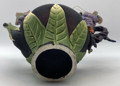Signed Nancy Yturriaga Adams ~ Art Pottery Grape Vine Teapot & Mini Tea Cup - Picture 14 of 18