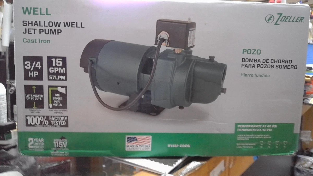Zoeller 3/4HP 115 And 230Volt Cast Iron Shallow Well Jet, 52 OFF