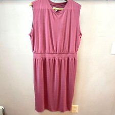 NWOT Athleta Santorini Cinch Knit Midi Dress Dusty Rose Pink Size XL