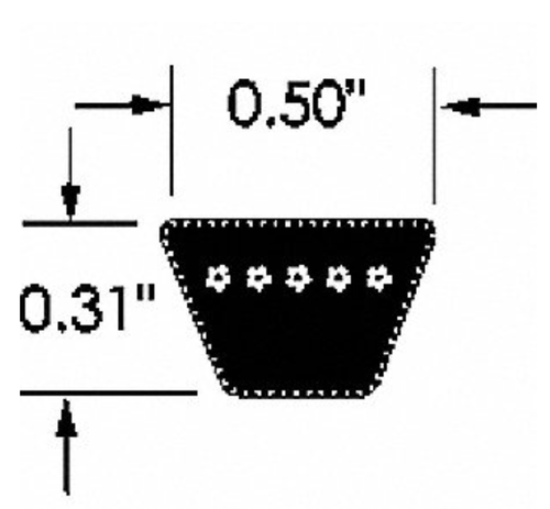 CONTINENTAL A45 V-Belt, Outside Length 47 in - Imagen 2 de 2