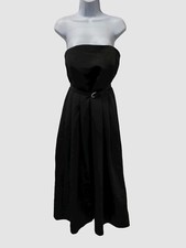 $265 Ralph Lauren Women's Black Off-The-Shoulder Belted Strapless Dress Size 6