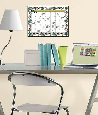 WallPops - Großer Peel & Stick Floral trocken abwischbar beschreibbar monatlicher Wandkalender