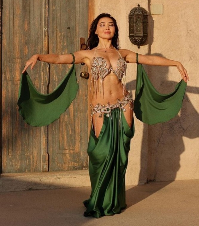 ベリーダンス Hallah of Egypt Belly Dance Costume Egyptian professional belly dance costume with dance accessories