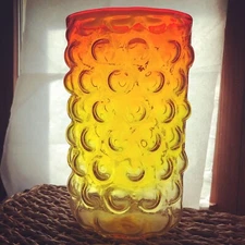 Epice MCM Blenko ~ Amberina Bubble Vase