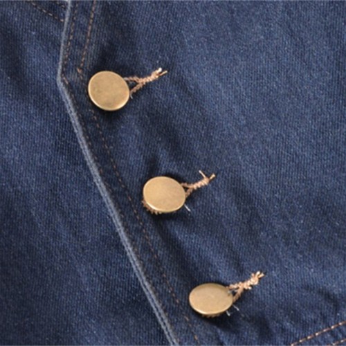 Korean style women preppy denim loose dress cute jumpsuit casual - Picture 23 of 26