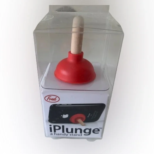 iPlunge A Handy Stand Red Plunger Phone Stand - Genuine Fred - Bild 1 von 1