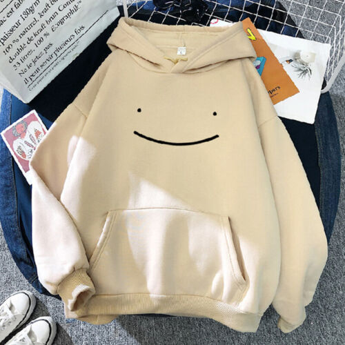Women Hooded Sweatshirts Long Sleeve Hoodies Casual Fake Smile Print Ladies - Picture 19 of 34