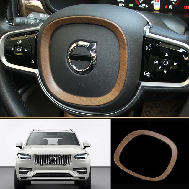 For Volvo XC90 20162020 Wood grain inner Steering wheel center cover