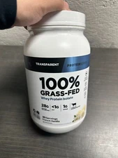 Transparent Labs 100% Grass Fed Whey Protein  French Vanilla  30 Servings 08/26