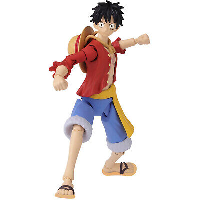 One Piece Monkey D. Luffy w/ Straw Hat - 6.5 Action Figure Bandai Anime  Heroes