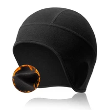 Fleece Watch Cap Helmet Liner Thermal Windproof Beanie Hat Winter Ski Skull Cap