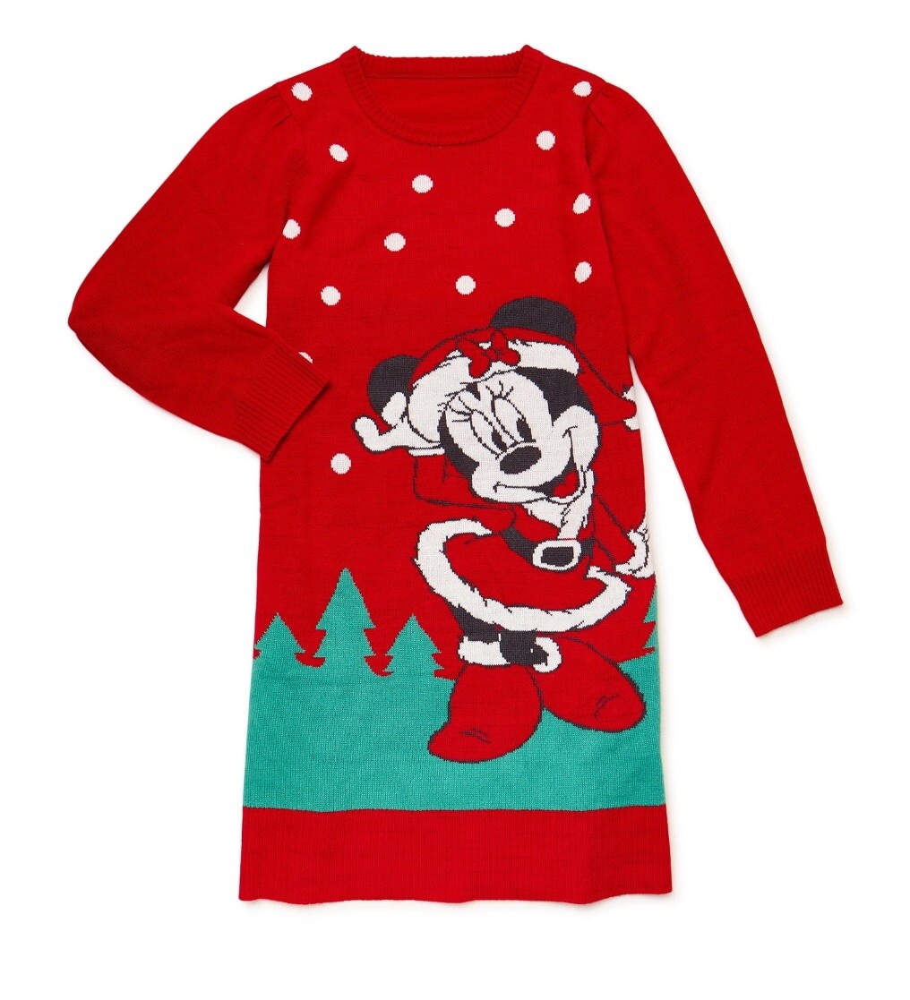 Christmas Sweater Disney Baby Christmas Outfit Disney Mickey Minnie Mouse  Girls Christmas Dresses Pink Holiday