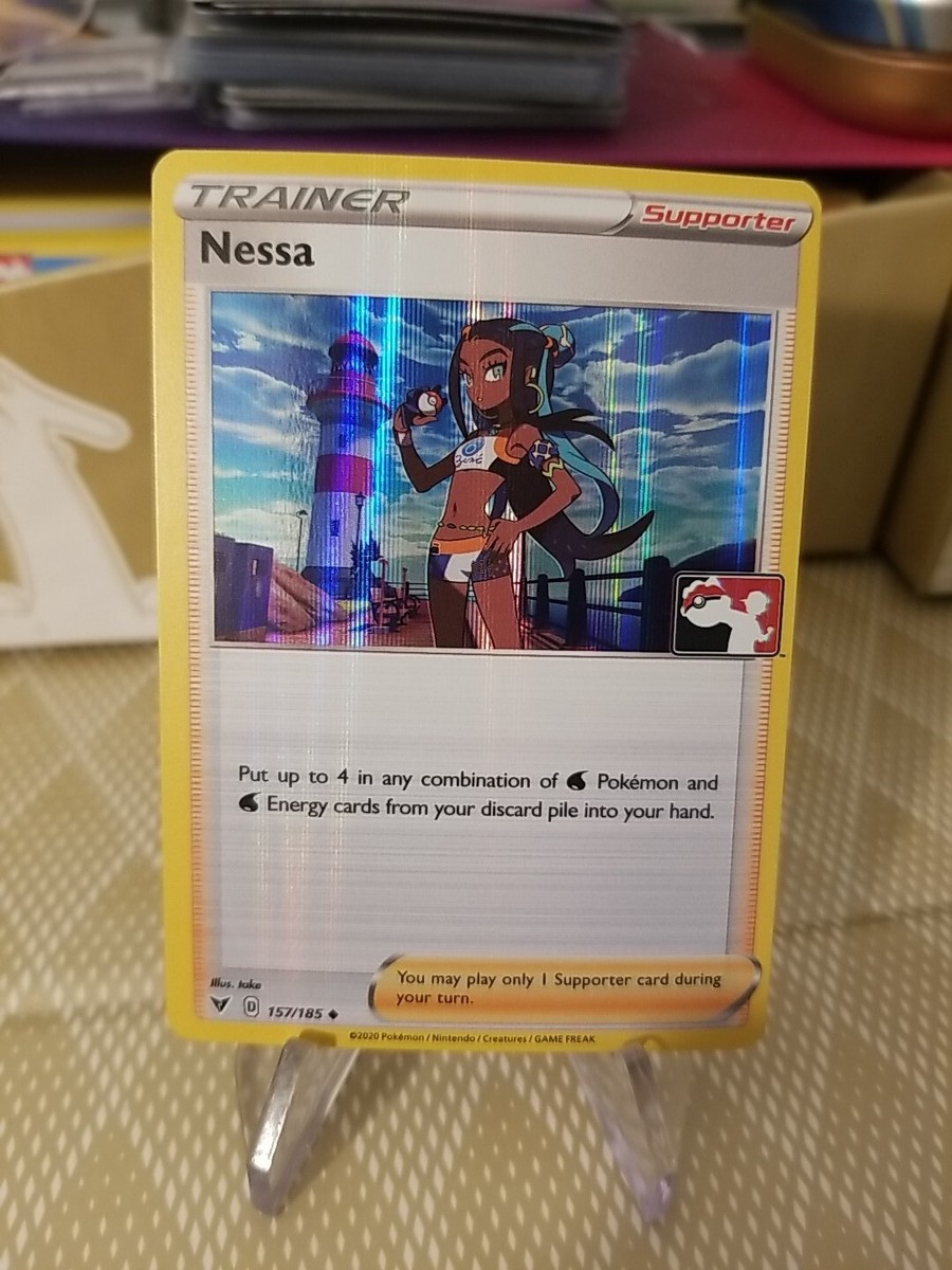 Nessa Holo Pokemon Prize Pack Series 1 Promo Play Stamp Pokemon Card NM/LP Nessa Holo Pokemon Prize Pack Series 1 Promo Play Stamp Pokemon Card NM/LP