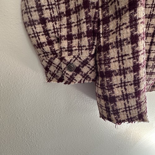 Kori Plus Women’s Shacket Sz 1x Houndstooth Wine & Tan w/ Pockets New - Picture 5 of 6