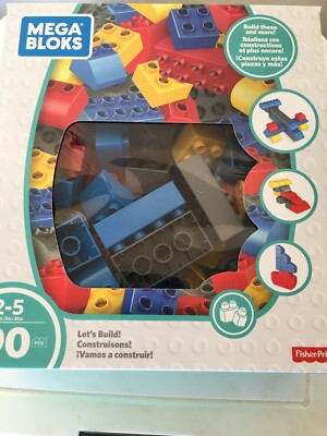 Fisher Price Mega Blocks 90 pieces Multicolor Ages years and