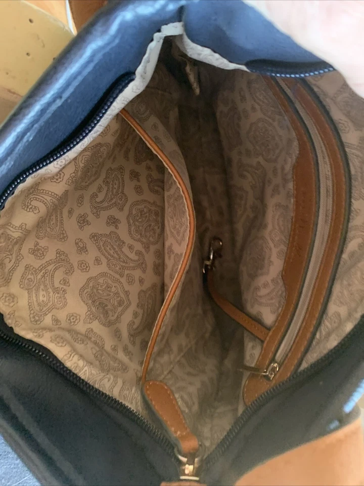 Simply Noelle Shoulder Bag Purse Black Faux Leather Basket Weave 9.5”x11” - Image 3 of 4