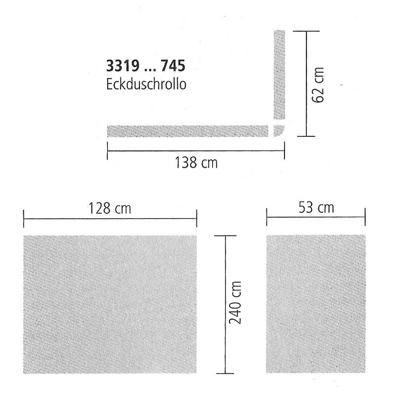 KLEINE WOLKE Eck Duschrollo Badewannen Spritzschutz Duschgardine Duschplissee - Bild 2 von 4