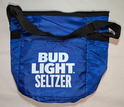 Bud Light Seltzer Blue & White Soft Beer Cooler With Strap Brand NEW NOS