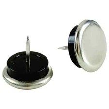 Furniture Chair Table Leg Foot Glide Slide Nails Protectors NICKLE & NYLON, 7/8"