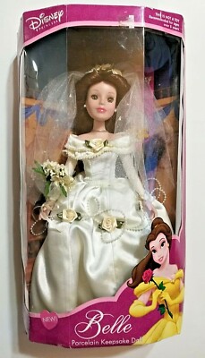 Beauty and Beast BELLE Wedding Dress Day Disney Porcelain Doll