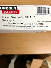 Genuine Lincoln Electric 9SS19512-12 25 Ft Length Power Cable 45V04R Free Ship!
