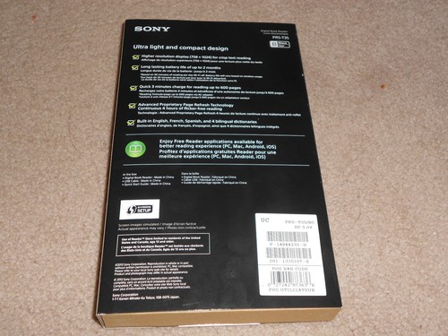 **NEW** SONY Digital eBook Reader PRS-T3S 6 inch Touchscreen Wifi eReader Black - Picture 2 of 2