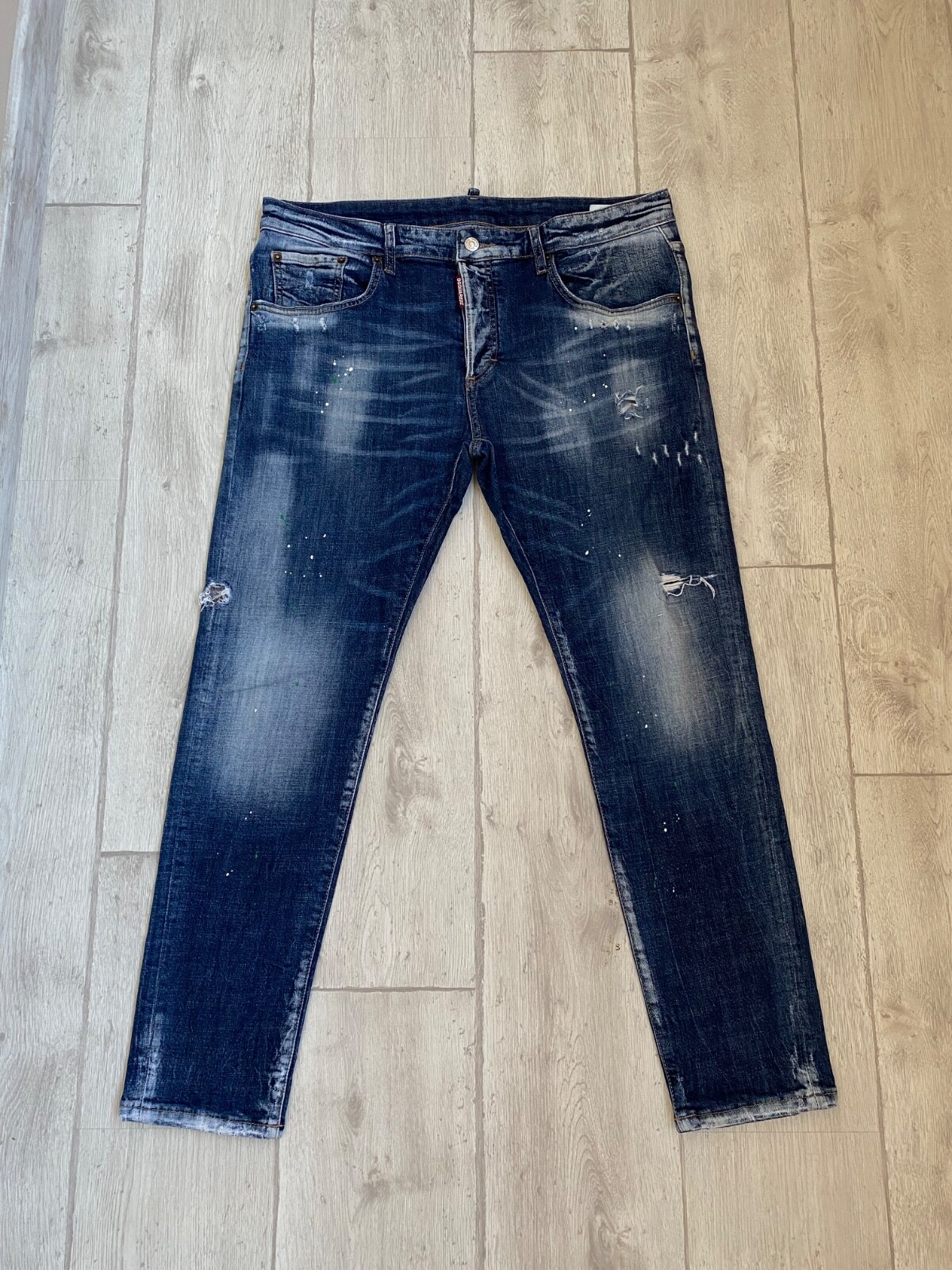 Rare vintage y2k Dsquared2 distressed painted skinny jeans