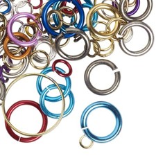 Jump Ring MIX, 2-18mm Round  Oval Mix of 18-19 Gauge Open 10 Grams 100-130 