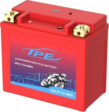 12V Lithium Motorcycle Battery YTX12-BS 8AH 580CCA Smart BMS LCD Display