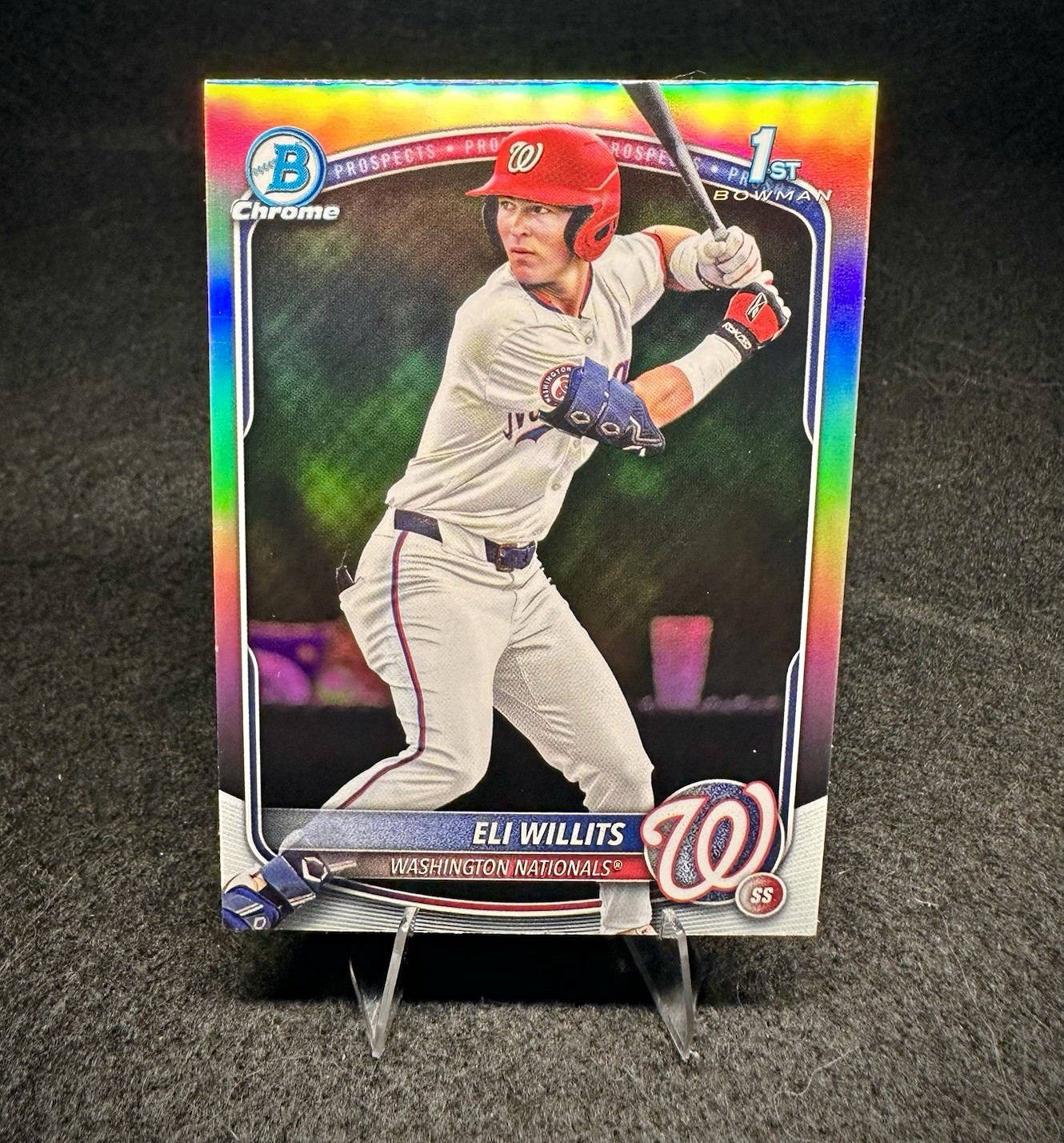 Eli Willits Nationals 2025 Bowman Chrome 1st Refractor BDC-1 Prospect