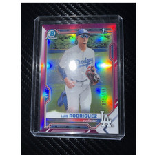 Bowman Chrome 2021 Luis Rodriguez Fuchsia Refractor #BCP-196 /199 Dodgers