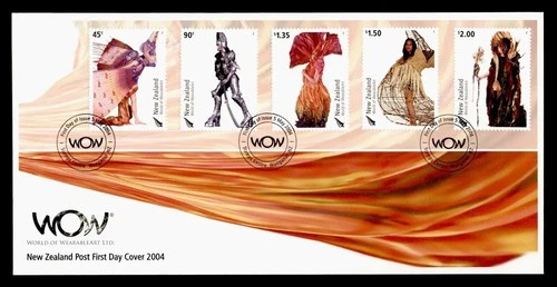 DR WHO 2004 NEW ZEALAND FDC WORLD OF WEARABLEART COMBO $2 R38948