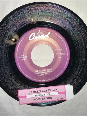Mazzy Star 45rpm I ve Been Let Down & Rose Blood-promo W/tag-new Old Stock