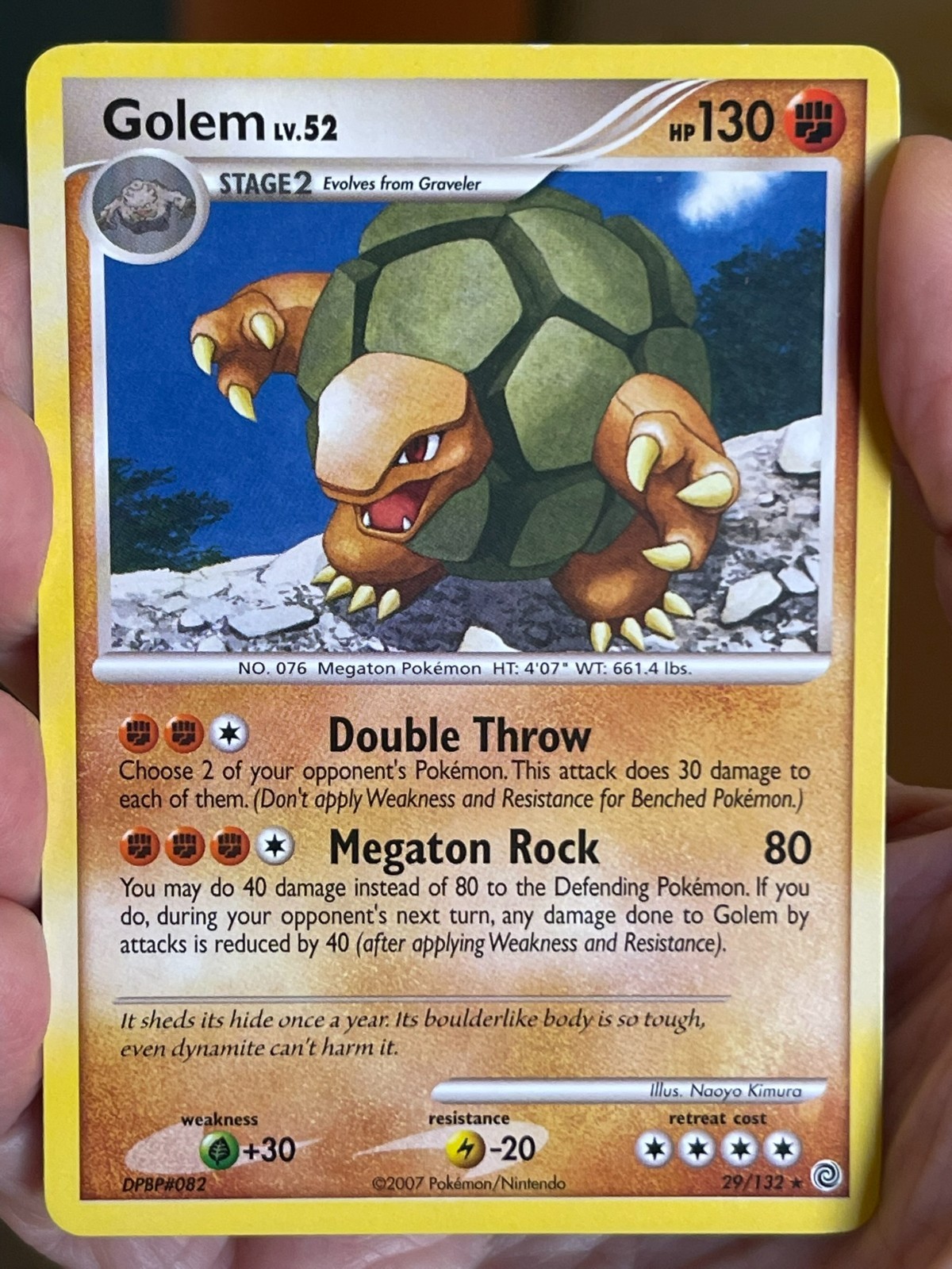 POKEMON GOLEM 29/132 LV.52 RARE SECRET WONDERS NM CARD