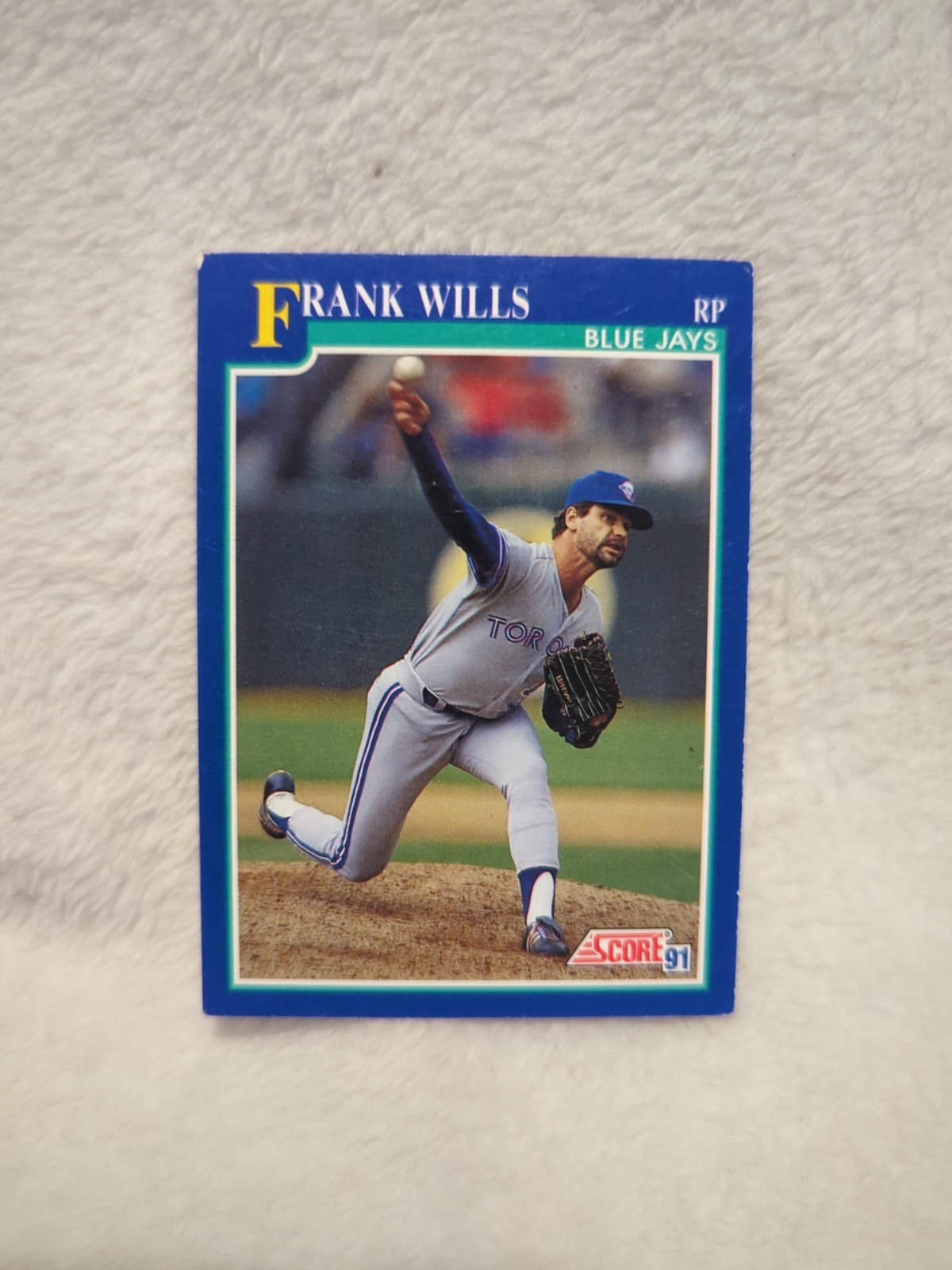 Frank Wills Baseball Card Signed On Back