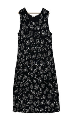 Hypnotic Clothing Inc Maxi Dress Size Large Floral Jumper Stretch Twiggy Vtg 90s