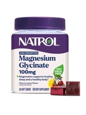Natrol Magnesium Glycinate Supplements 100mg, Cherry Lemon Soft Chews 11/26