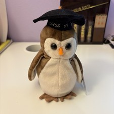 TY Wise Owl Beanie Baby With ERRORS AND FACTORY STAMP INSIDE TUSH TAG! 1998