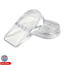 Gel Heel Cups, Cushion Pad Inserts, or Heel Lift Insoles - 2 Pairs - 1 cm Height