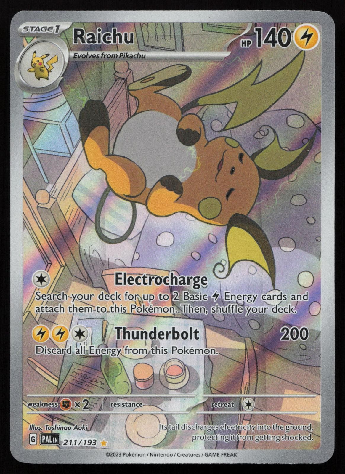 Raichu 211/193 Illustration Rare Paldea Evolved Pokemon English NM